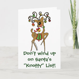 Vixen / Santa's "Knotty" List Holiday Card