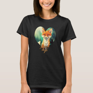 Vixen Wife cute fox with stag silhouette T-Shirt