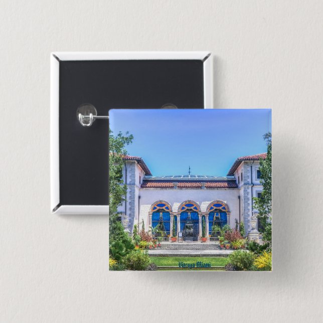 Vizcaya Miami 15 Cm Square Badge (Front & Back)