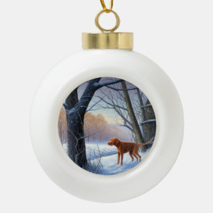 Vizla Let It Snow Christmas Ceramic Ball Christmas Ornament