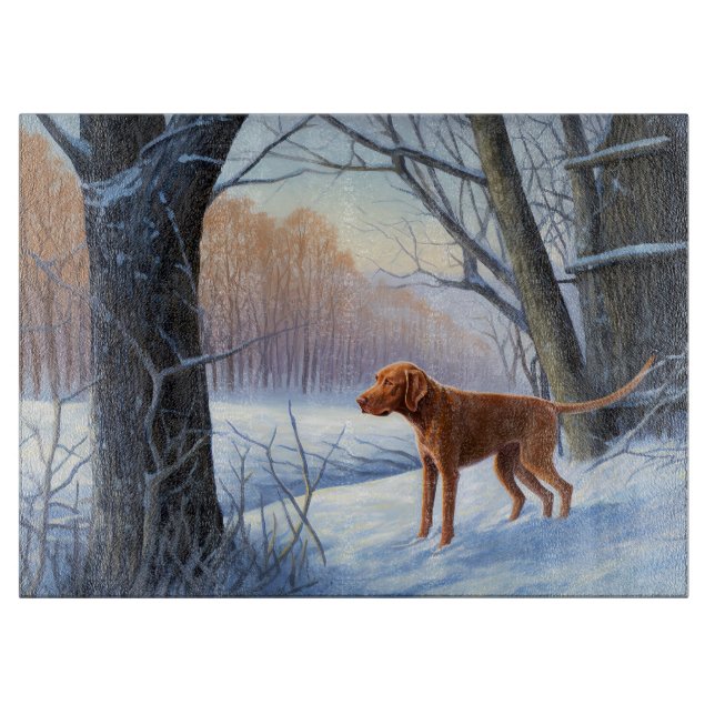 Vizla Let It Snow Christmas  Cutting Board (Front)