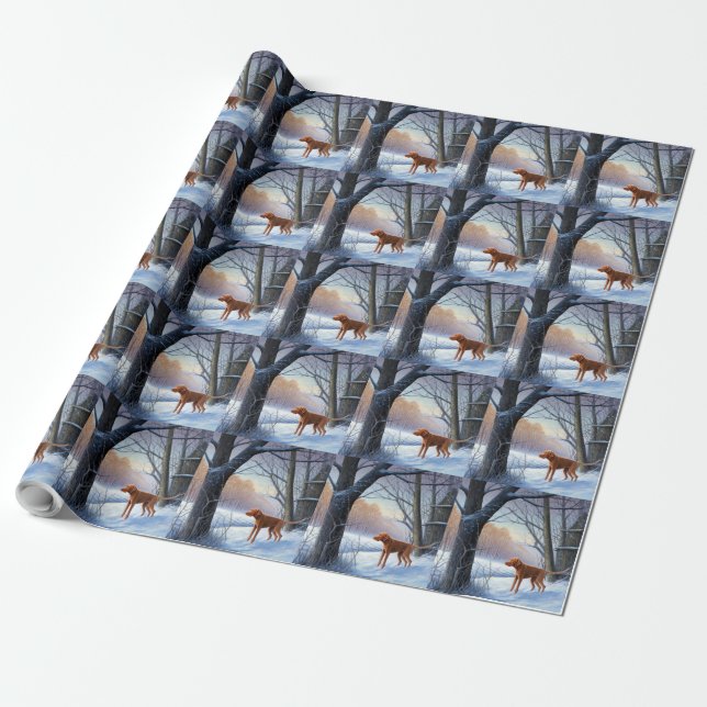Vizla Let It Snow Christmas  Wrapping Paper (Unrolled)