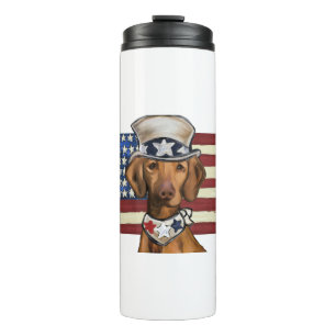 Vizsla 4th of July Thermal Tumbler