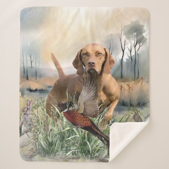 Vizsla  , Art  Sherpa Blanket (Front)