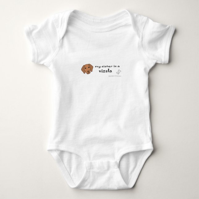 vizsla baby bodysuit (Front)