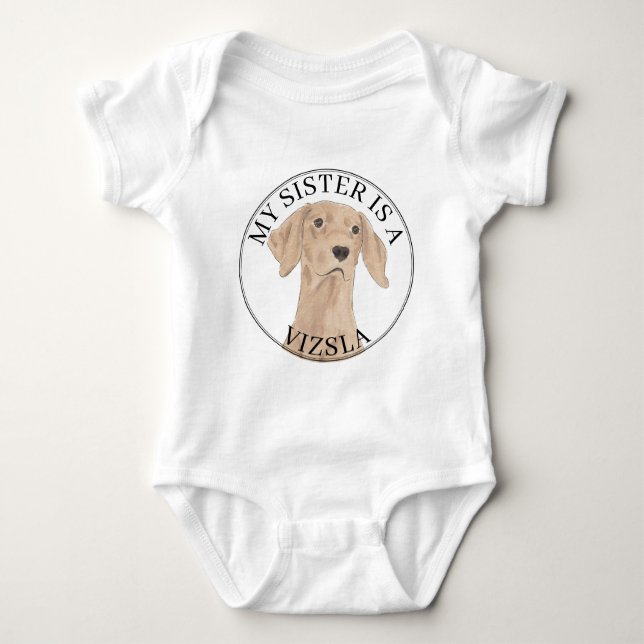 Vizsla Big Brother Baby Bodysuit (Front)