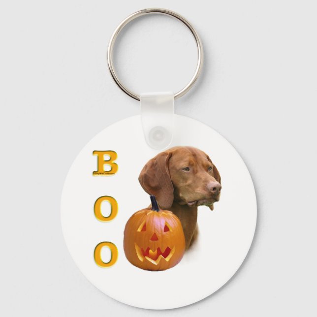 Vizsla Boo Key Ring (Front)