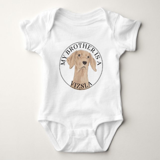 Vizsla Brother Baby Bodysuit (Front)