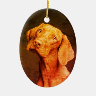 Vizsla Ceramic Ornament
