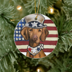 VIZSLA CERAMIC ORNAMENT