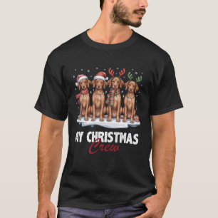 Vizsla Christmas Crew Funny Dog Lovers Holiday Paj T-Shirt
