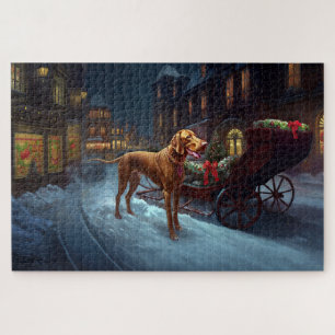 Vizsla Christmas Festive Season  Jigsaw Puzzle