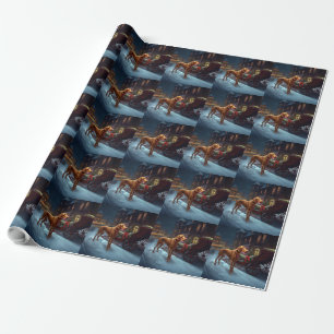 Vizsla Christmas Festive Season  Wrapping Paper