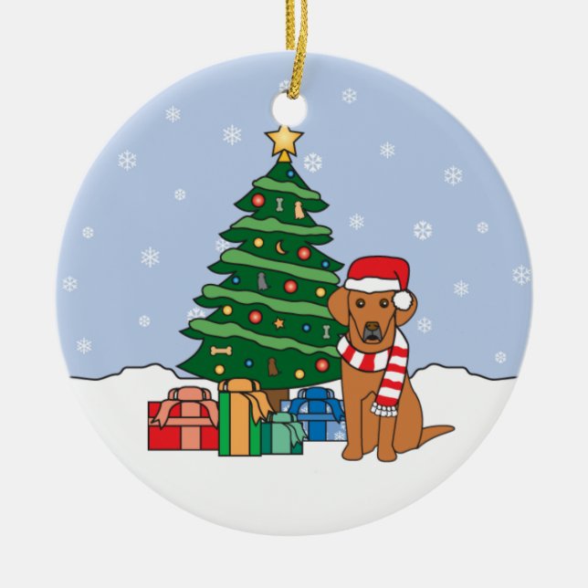 Vizsla Christmas Ornament (Front)