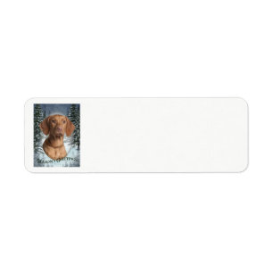 Vizsla Christmas Return Address Labels