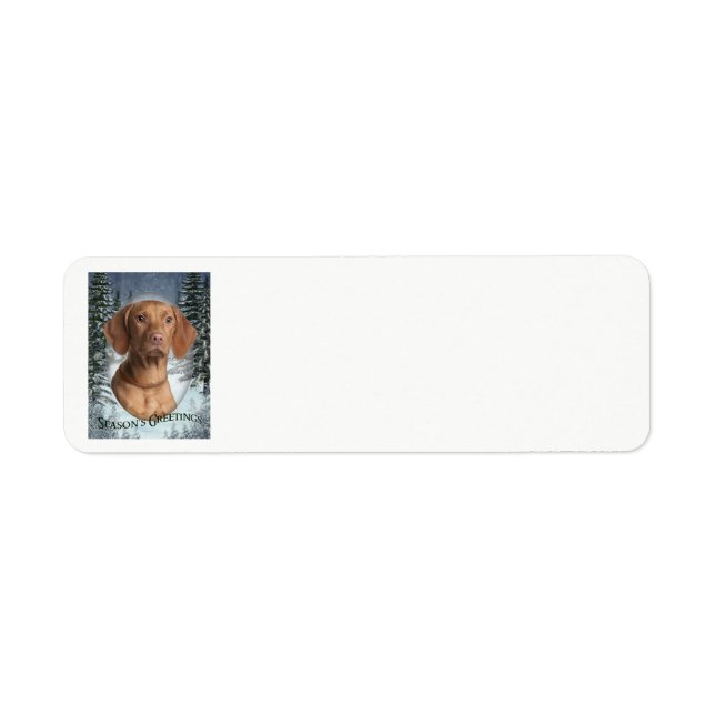 Vizsla Christmas Return Address Labels (Front)