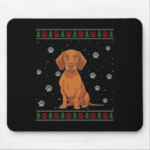 Vizsla Christmas Sweater Xmas Pet Animal Dog Lover Mouse Pad
