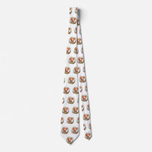 Vizsla Christmas Wreath Festive Pup Tie