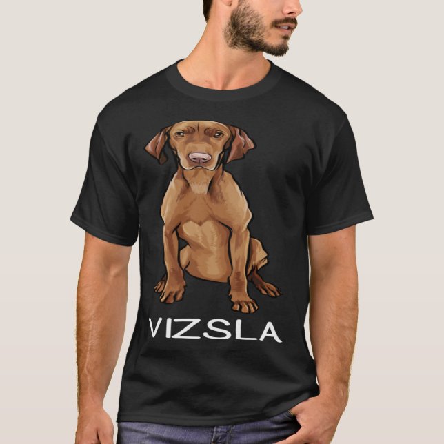 Vizsla Crazy Dog T-Shirt (Front)
