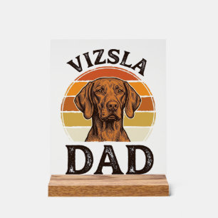 Vizsla Dad Vintage Engraving Dog Design_1 Acrylic Sign