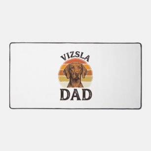 Vizsla Dad Vintage Engraving Dog Design_1 Desk Mat