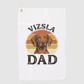 Vizsla Dad Vintage Engraving Dog Design_1 Golf Towel