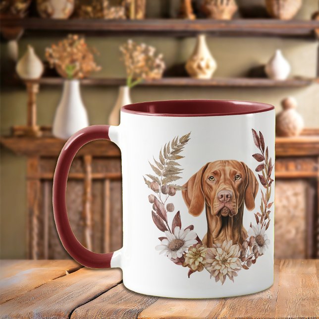 Vizsla Dog Autumn Wreath Mug (Creator Uploaded)