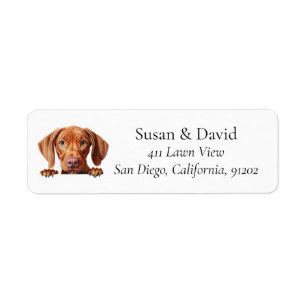 Vizsla Dog Breed Pet Lovers Return Address Label