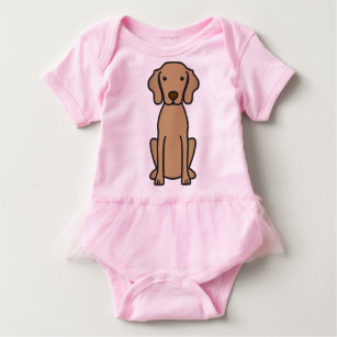 Vizsla Dog Cartoon Baby Bodysuit