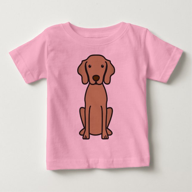 Vizsla Dog Cartoon Baby T-Shirt (Front)