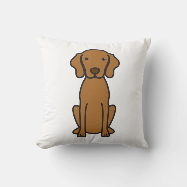 Vizsla Dog Cartoon Cushion (Front)