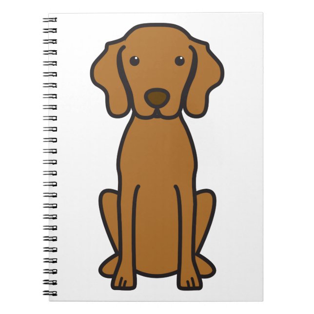 Vizsla Dog Cartoon Notebook (Front)