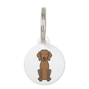 Vizsla Dog Cartoon Pet Tag