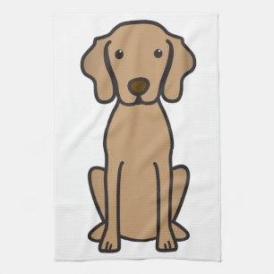Vizsla Dog Cartoon Tea Towel
