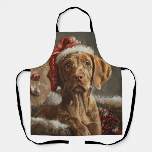 Vizsla Dog Christmas Festive  Apron