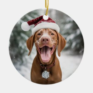 Vizsla Dog Christmas Keepsake Ceramic Ornament