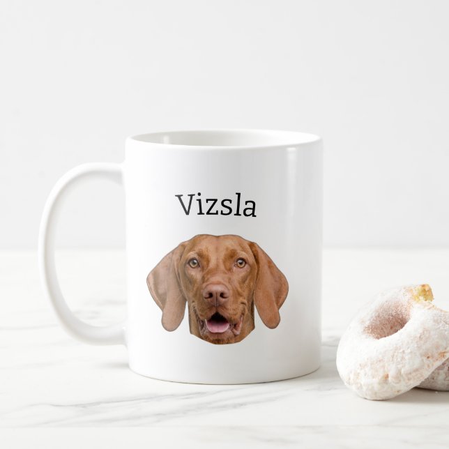 Vizsla dog coffee mug (With Donut)