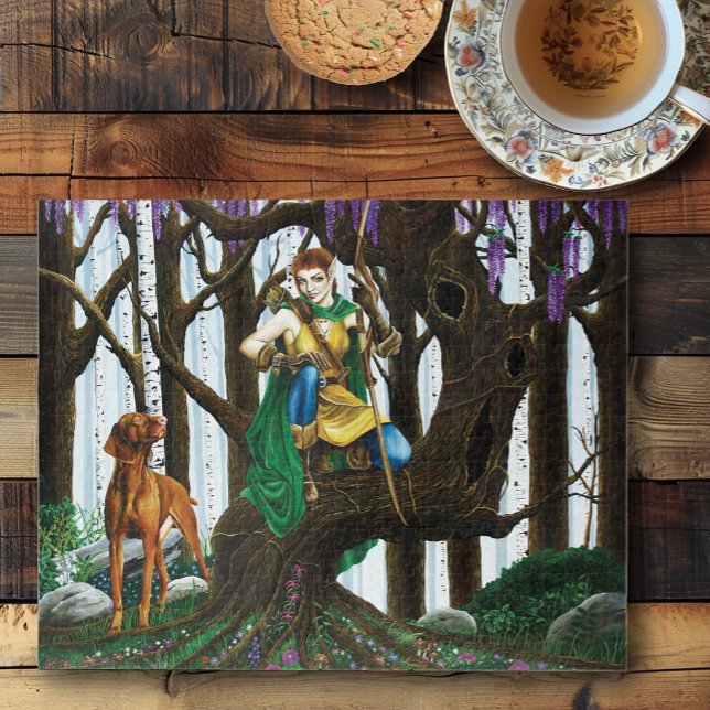 Vizsla Dog Elf Forest Jigsaw Puzzle (Creator Uploaded)
