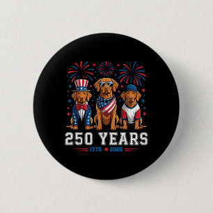 Vizsla Dog Lovers 250 Anniversary Usa 250th 4th Of 6 Cm Round Badge
