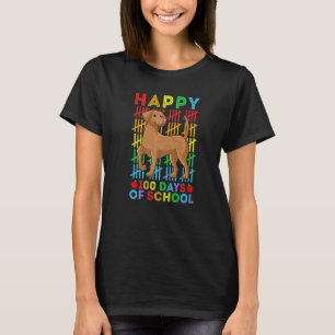 Vizsla Dog Lovers Teacher Student Happy 100 Days o T-Shirt
