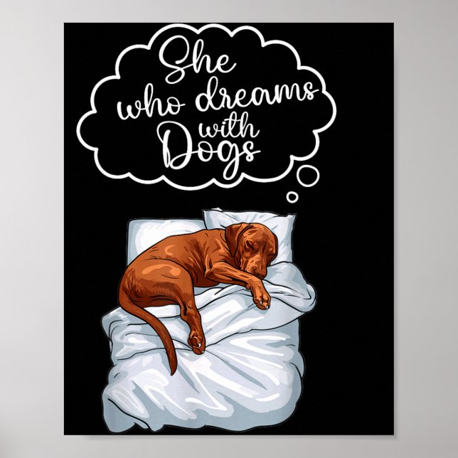 Vizsla Dog Nightgown Pajama  Poster (Front)