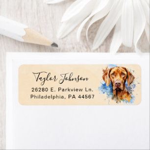 Vizsla Dog Return Address Label