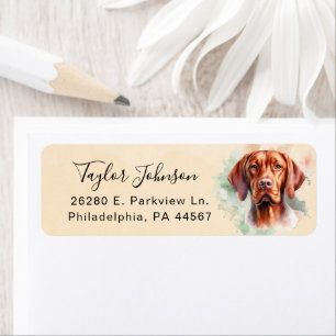 Vizsla Dog Return Address Label