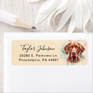 Vizsla Dog Return Address Label