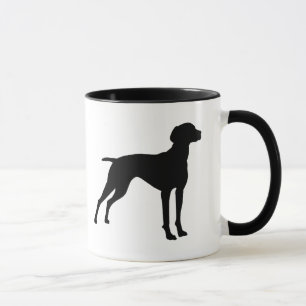 Vizsla Dog Silhouette (black) Mug
