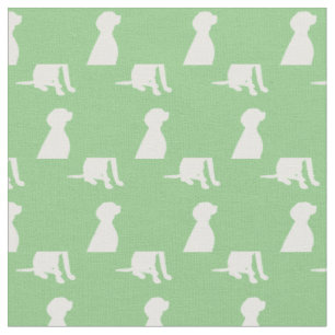 Vizsla Dog Silhouette Pet Sage Green Fabric