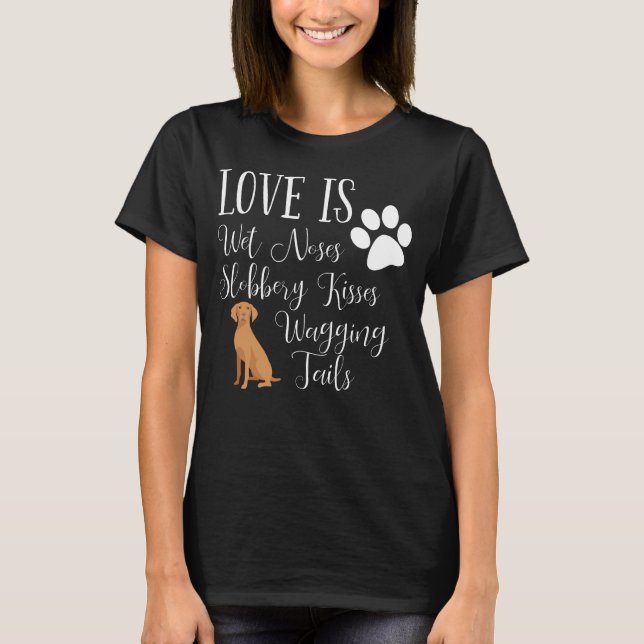 Vizsla Dog T-Shirt Cute Funny Saying Dog Lover Gif (Front)