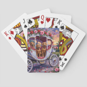 Vizsla Dog Valentine's Day Playing Cards