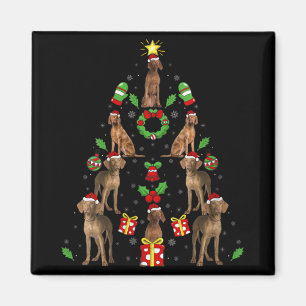 Vizsla Dog Xmas Lighting Tree Vizsla Christmas V N Magnet