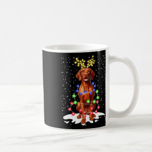 Vizsla Dog Xmas Ugly Christmas Lights  Coffee Mug
